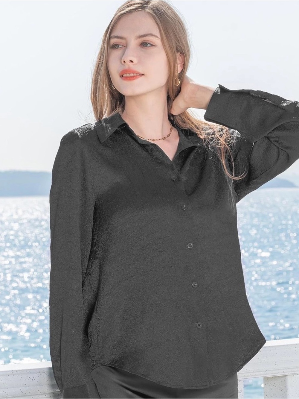 Brand New! Classic Button-Down long sleeve Blouse (Size: Small)